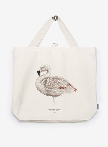 bolso XL reutilizable diseño flamenco Chile
bolso compras fauna flora chilena alternativa plástico
regalo bolso XL flamenco Chile
bolso XL tela ilustración flamenco Chile
bolso compras ecológico fauna Chile