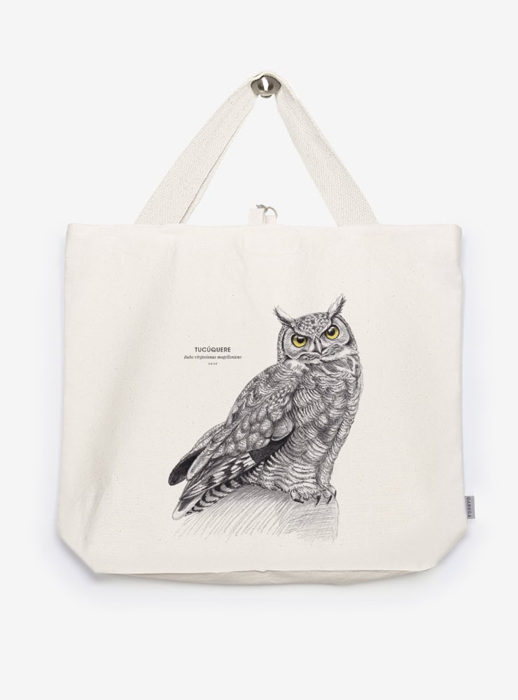 bolso XL reutilizable diseño tucúquere Chile
bolso compras fauna flora chilena alternativa plástico
regalo bolso XL tucúquere Chile
bolso XL tela ilustración tucúquere Chile
bolso compras ecológico fauna Chile