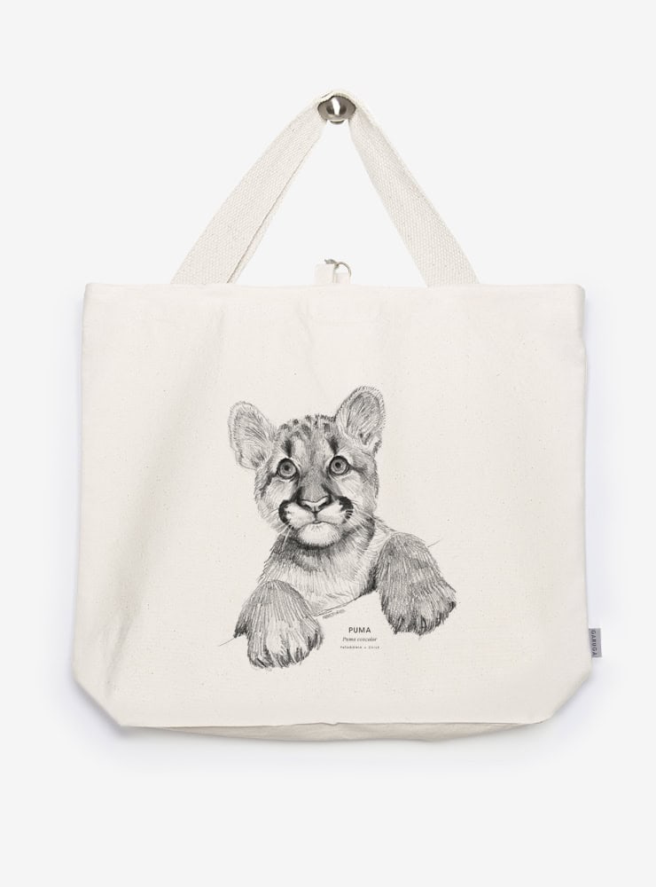 bolso XL reutilizable diseño puma cachorro Chile
bolso compras fauna flora chilena alternativa plástico
regalo bolso XL puma cachorro Chile
bolso XL tela ilustración puma cachorro Chile
bolso compras ecológico fauna Chile