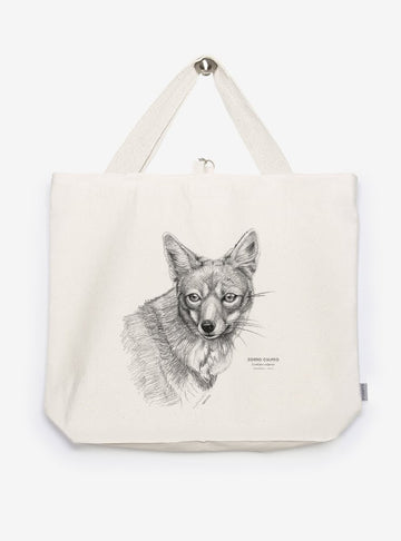 bolso XL reutilizable diseño zorro culpeo Chile
bolso compras fauna flora chilena alternativa plástico
regalo bolso XL zorro culpeo Chile
bolso XL tela ilustración zorro culpeo Chile
bolso compras ecológico fauna Chile