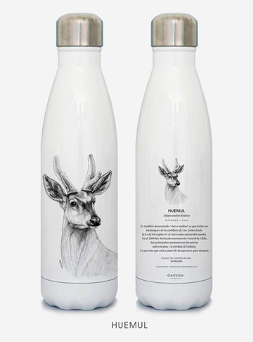 botella térmica 500ml diseño huemul Chile
botella reutilizable libre BPA fauna Chile
regalo botella térmica huemul Chile
botella térmica vuelta a clases huemul Chile
botella ecológica reutilizable fauna flora chilena
