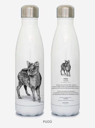 botella térmica 500ml diseño pudú Chile
botella reutilizable libre BPA fauna Chile
regalo botella térmica pudú Chile
botella térmica vuelta a clases pudú Chile
botella ecológica reutilizable fauna flora chilena