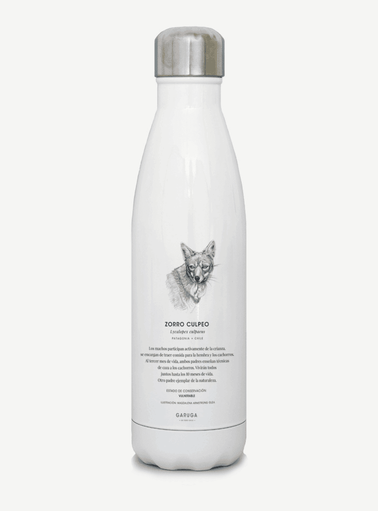 botella térmica 500ml diseño zorro culpeo Chile
botella reutilizable libre BPA fauna Chile
regalo botella térmica zorro culpeo Chile
botella térmica vuelta a clases zorro culpeo Chile
botella ecológica reutilizable fauna flora chilena