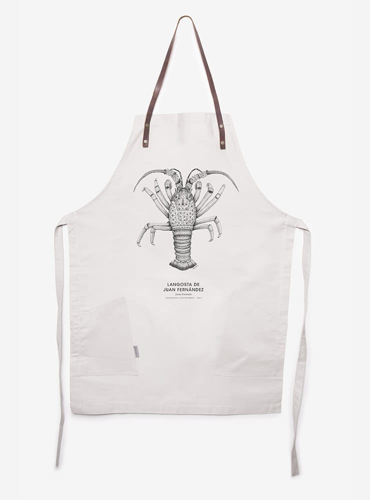 delantal algodón diseño langosta Juan Fernández Chile
delantal tirantes cuero fauna marina archipiélago Chile
regalo Día del Padre delantal langosta Juan Fernández
delantal cocina fauna marina Chile
delantal algodón cuero langosta endémica Chile