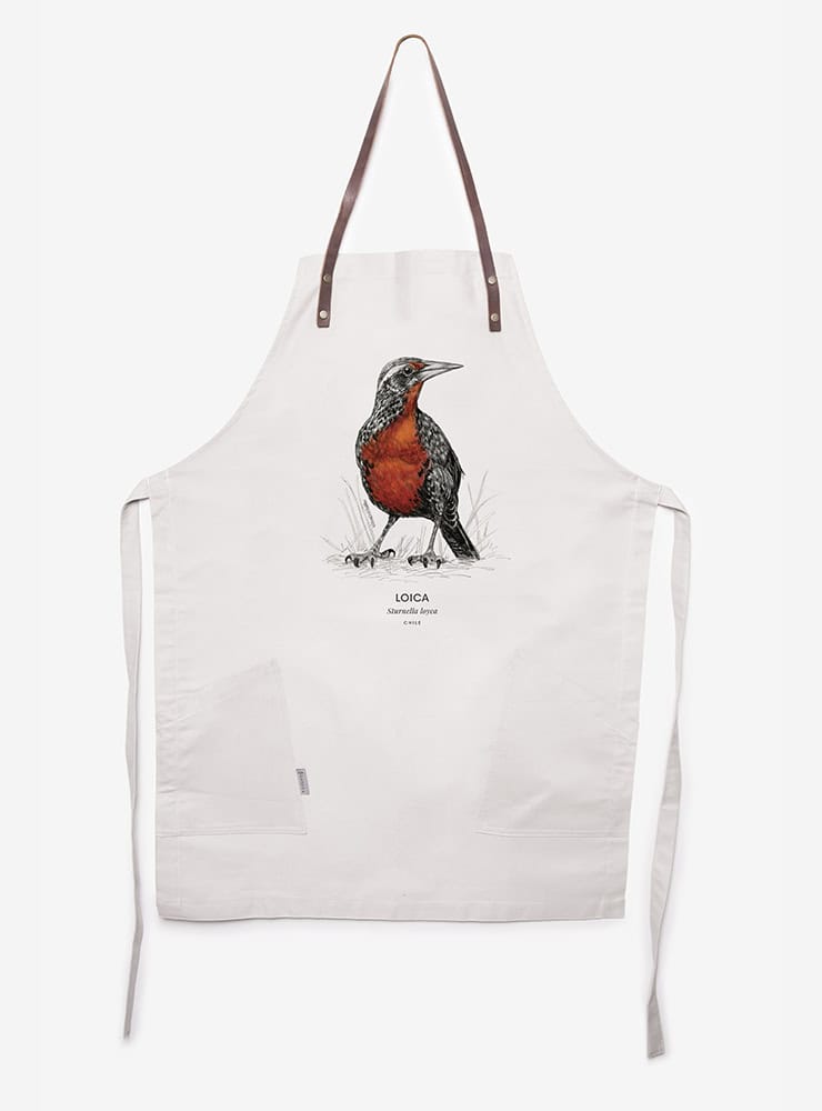 delantal algodón diseño loica Chile
delantal tirantes cuero ave nacional Chile pecho rojo
regalo delantal loica ave nacional Chile
delantal cocina aves nativas Chile
delantal algodón cuero loica pecho rojo Chile
