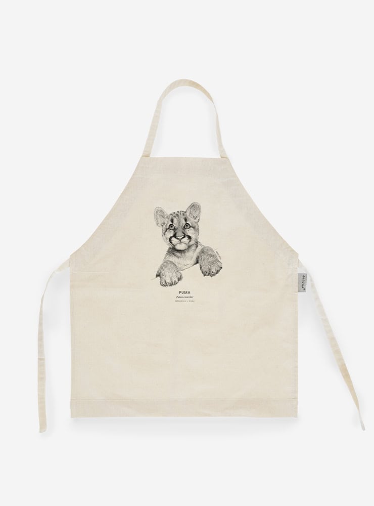 delantal infantil diseño puma cachorro Chile
delantal niño talla 6-10 cría felino nativo Chile
regalo niño delantal infantil puma cachorro Chile
delantal escolar fauna andina Chile
delantal infantil algodón cachorro felino patagónico Chile