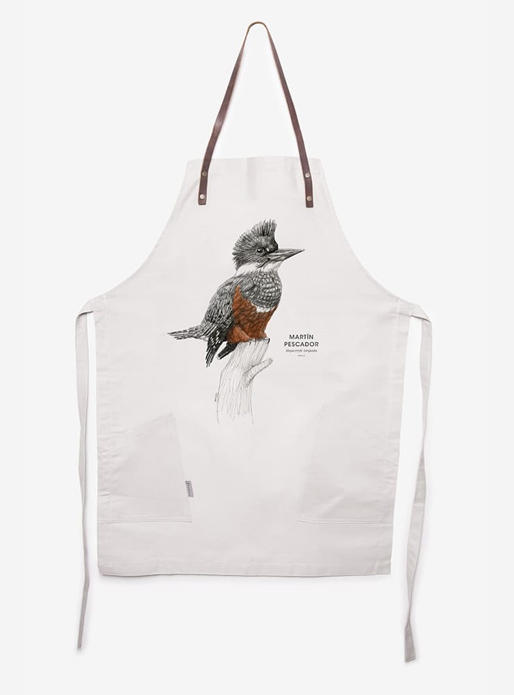 delantal algodón diseño martín pescador Chile
delantal tirantes cuero ave colorida nativa Chile
regalo Día del Padre delantal martín pescador Chile
delantal cocina aves nativas Chile
delantal algodón cuero martín pescador ribereño Chile