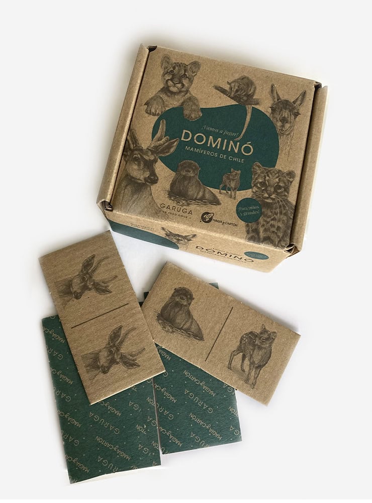 juego dominó mamíferos nativos Chile cartón reciclable
dominó educativo mamíferos Chile niños regalo
juego dominó fauna mamífera chilena 28 piezas
regalo niño juego dominó mamíferos Chile
juego educativo mamíferos nativos Chile made in Chile