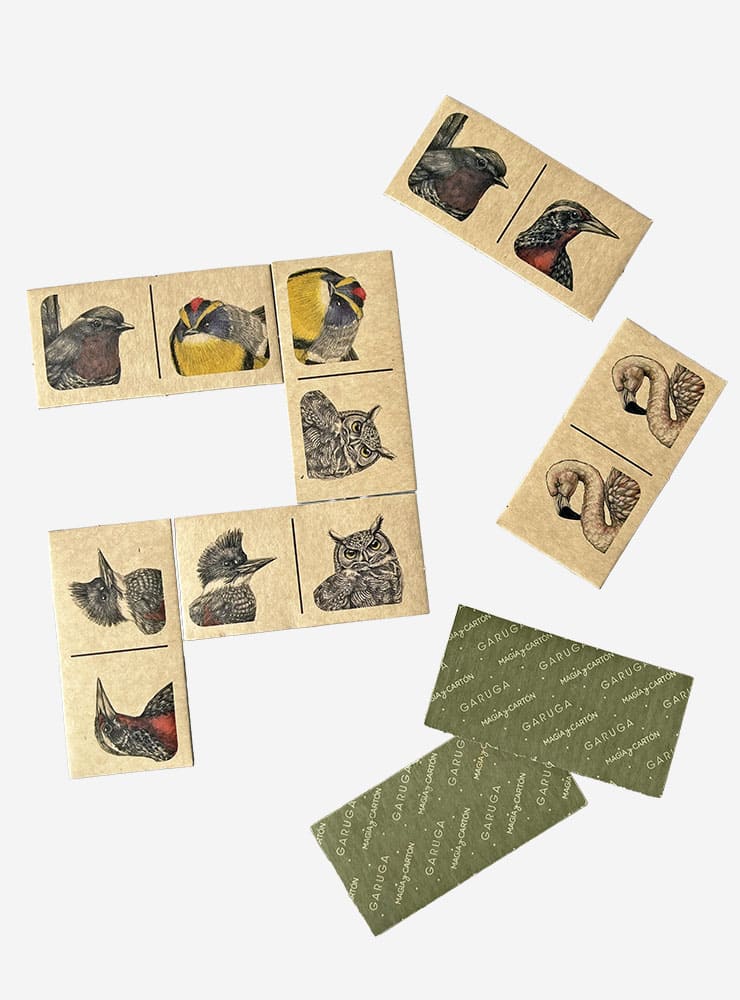 juego dominó aves nativas Chile cartón reciclable
dominó educativo aves Chile niños regalo
juego dominó fauna aviar chilena 28 piezas
regalo niño juego dominó aves Chile
juego educativo aves nativas Chile made in Chile