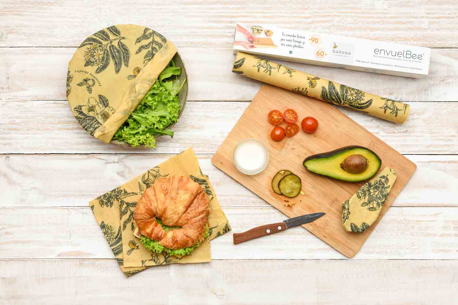 rollo tela encerada diseño polinización flores nativas Chile
alternativa ecológica plástico envolver alimentos Chile
tela encerada reutilizable flores nativas Chile
regalo ecológico tela encerada polinización Chile
tela encerada sin plástico flores bosque chileno