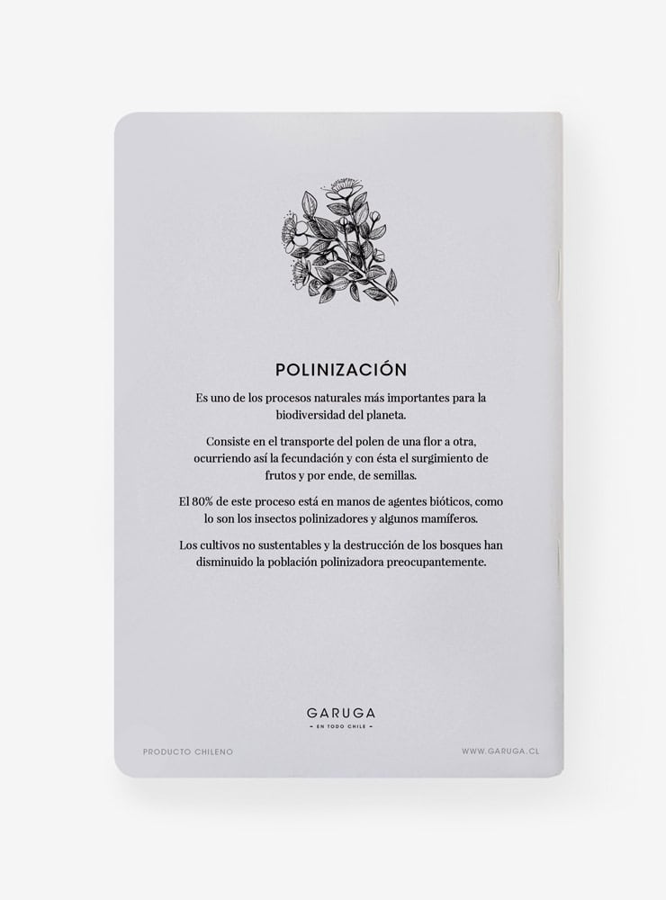 libreta diseño polinización Chile
libreta papelería ilustración fauna flora chilena
regalo libreta polinización fauna Chile
libreta 60 páginas polinización Chile
regalo papelería fauna flora nativa Chile