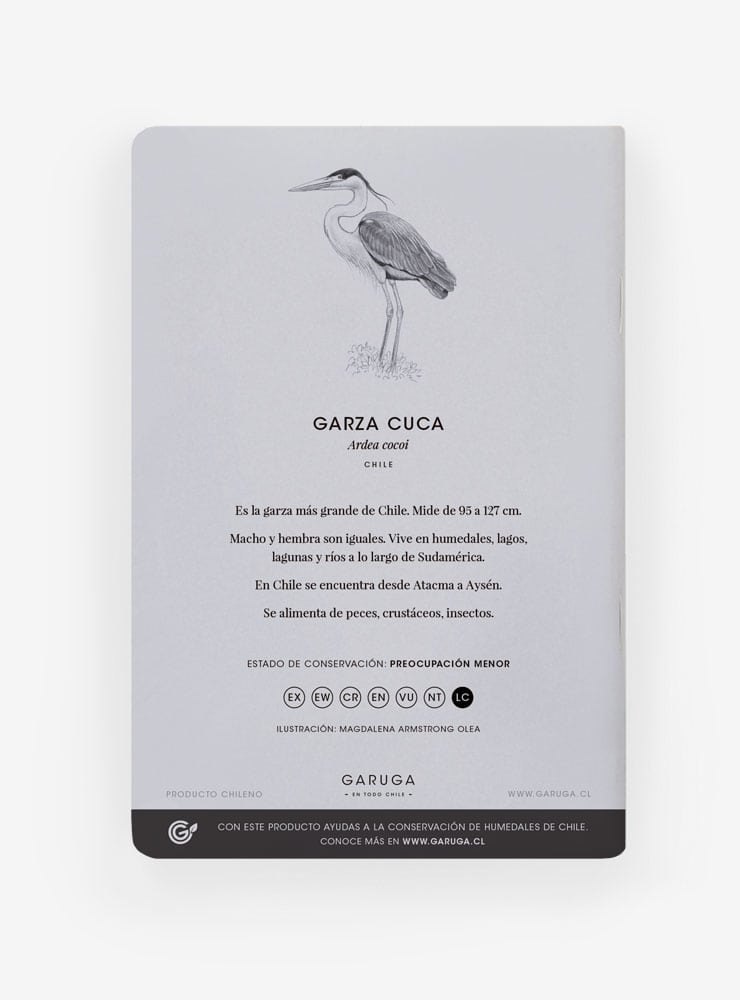 libreta diseño garza cuca Chile
libreta papelería ilustración fauna flora chilena
regalo libreta garza cuca fauna Chile
libreta 60 páginas garza cuca Chile
regalo papelería fauna flora nativa Chile