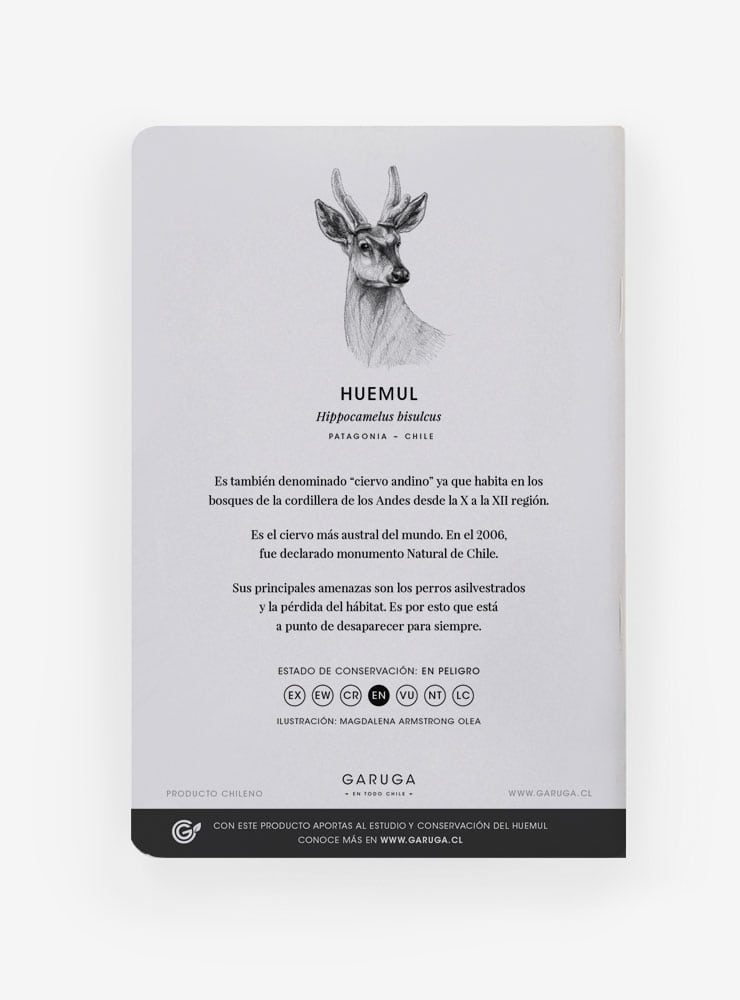 libreta diseño huemul Chile
libreta papelería ilustración fauna flora chilena
regalo libreta huemul fauna Chile
libreta 60 páginas huemul Chile
regalo papelería fauna flora nativa Chile