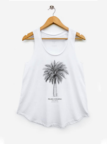 polera sin manga diseño palma chilena mujer Chile
ropa mujer con árbol nacional Chile sin manga
polera algodón mujer sin manga palma chilena Chile
regalo mujer con palma chilena árbol nacional Chile
ropa mujer flora endémica zona central Chile sin manga