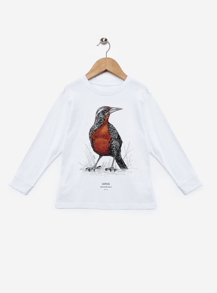 polera infantil manga larga diseño loica Chile
ropa niño con ave nacional Chile pecho rojo manga larga
polera algodón niño manga larga loica Chile
regalo niño manga larga loica ave nacional Chile
ropa infantil manga larga fauna pradera Chile