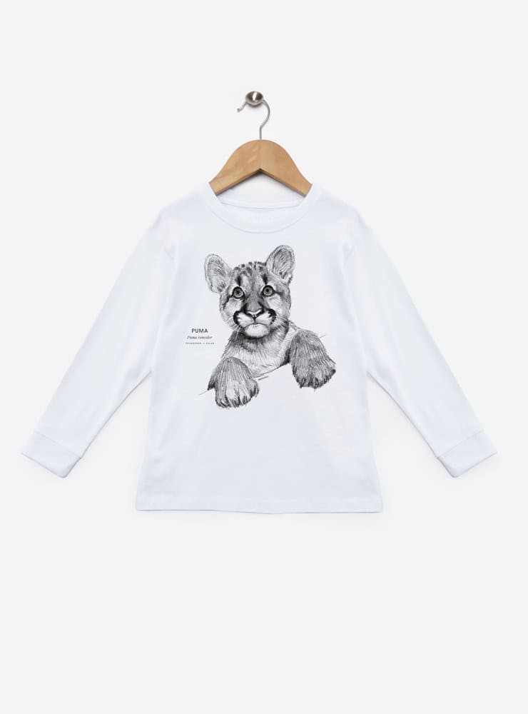 polera infantil manga larga diseño puma cachorro Chile
ropa niño con cría felino nativo Chile manga larga
polera algodón niño manga larga puma cachorro
regalo niño manga larga puma cachorro fauna Chile
ropa infantil manga larga familia puma Chile