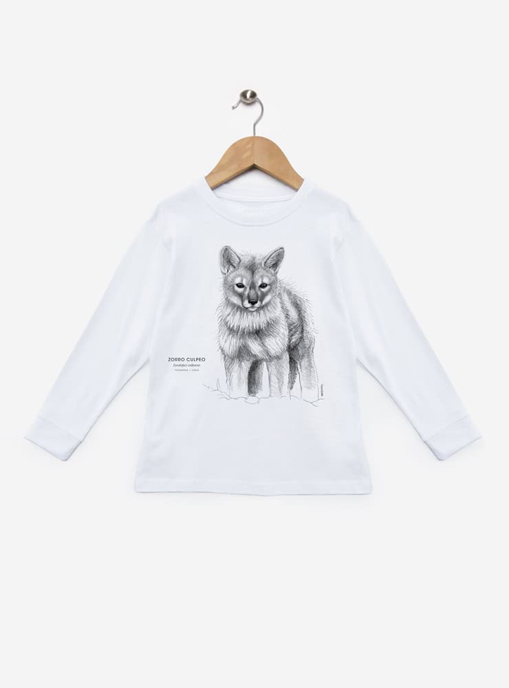 polera infantil manga larga diseño zorro cachorro Chile
ropa niño con cría zorro culpeo nativo Chile manga larga
polera algodón niño manga larga zorro cachorro
regalo niño manga larga zorro cachorro fauna Chile
ropa infantil manga larga familia zorro culpeo Chile