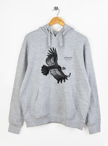 Polerón Gorro Gris- Cóndor volando