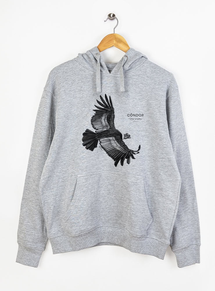 Polerón Gorro Gris- Cóndor volando