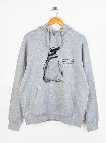 polerón con gorro diseño pingüino Magallanes Chile
ropa con aves marinas nativas de Chile
polerón afranelado unisex fauna patagónica
regalo con pingüino de Magallanes Chile
ropa conservación Patagonia Chile