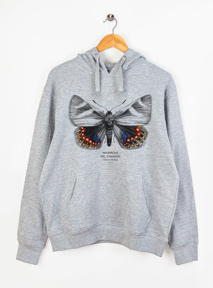 Polerón Gorro gris- Mariposa Del Chagual