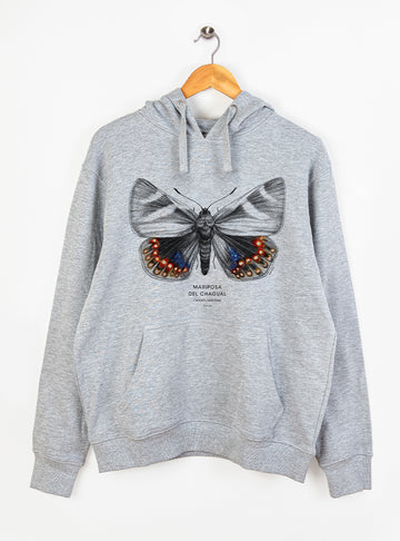 Polerón Gorro gris- Mariposa Del Chagual