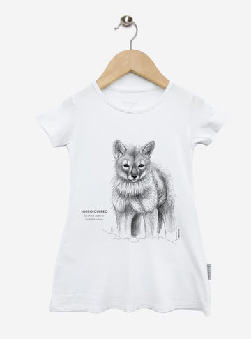 vestido infantil manga corta diseño zorro cachorro Chile
ropa niña con cría zorro culpeo nativo Chile
vestido algodón modal niña zorro cachorro
regalo niña zorro cachorro fauna Chile
ropa infantil niña familia zorro culpeo Chile