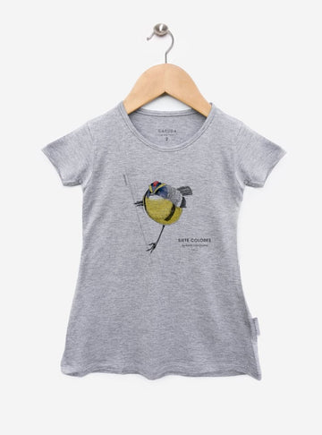 vestido gris infantil manga corta diseño siete colores Chile
ropa niña con ave más colorida humedales Chile gris
vestido algodón modal gris niña siete colores Chile
regalo niña siete colores vestido gris Chile
ropa infantil niña gris fauna humedales Chile