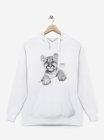 Polerón Canguro- Puma Cachorro Blanco