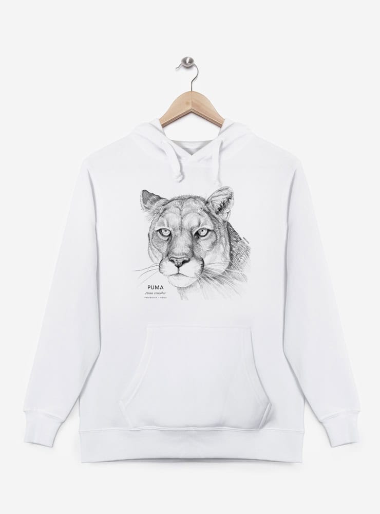 polerón canguro blanco diseño puma Chile
ropa con gran felino nativo Chile color blanco
regalo conservación puma Chile blanco
polerón afranelado unisex puma tallas pequeñas
ropa fauna andina patagónica Chile blanco