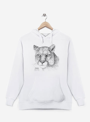 polerón canguro blanco diseño puma Chile
ropa con gran felino nativo Chile color blanco
regalo conservación puma Chile blanco
polerón afranelado unisex puma tallas pequeñas
ropa fauna andina patagónica Chile blanco