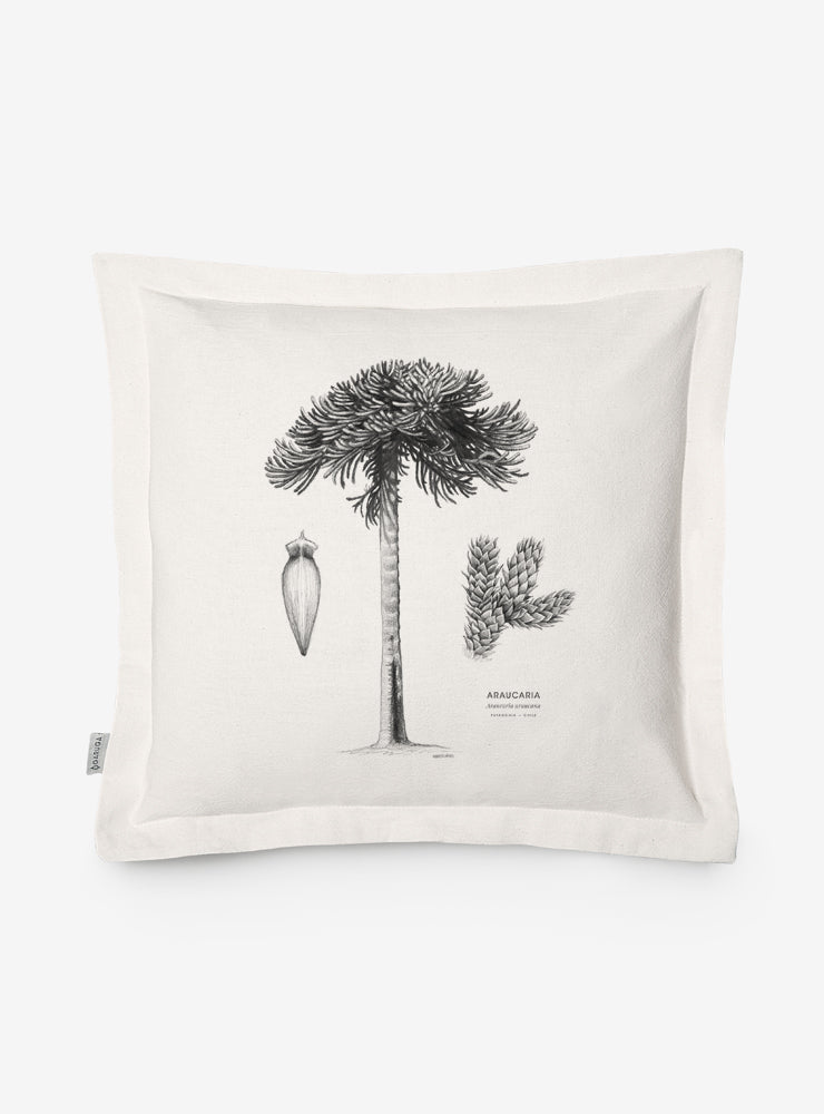 funda cojín diseño araucaria Chile algodón
decoración hogar con árbol sagrado mapuche pehuén Chile
funda cojín algodón 50x50 araucaria Chile
regalo decoración hogar araucaria flora nativa Chile
funda cojín flora endémica Chile hogar