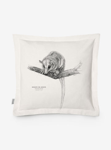 funda cojín diseño monito del monte Chile algodón
decoración hogar con único marsupial nativo Chile
funda cojín algodón 50x50 monito del monte Chile
regalo decoración hogar monito del monte conservación
funda cojín fauna endémica Chile hogar