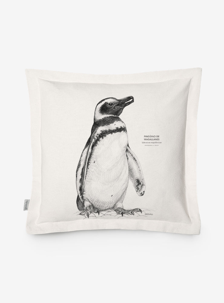 funda cojín diseño pingüino de Magallanes Chile algodón
decoración hogar con ave patagónica icónica Chile
funda cojín algodón 50x50 pingüino Magallanes
regalo decoración hogar pingüino de Magallanes Chile
funda cojín fauna marina austral Chile hogar
