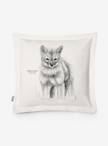 funda cojín diseño zorro culpeo cachorro Chile algodón
decoración hogar con cría zorro culpeo nativo Chile
funda cojín algodón 50x50 zorro cachorro Chile
regalo decoración hogar zorro cachorro familia Chile
funda cojín fauna andina patagónica Chile hogar