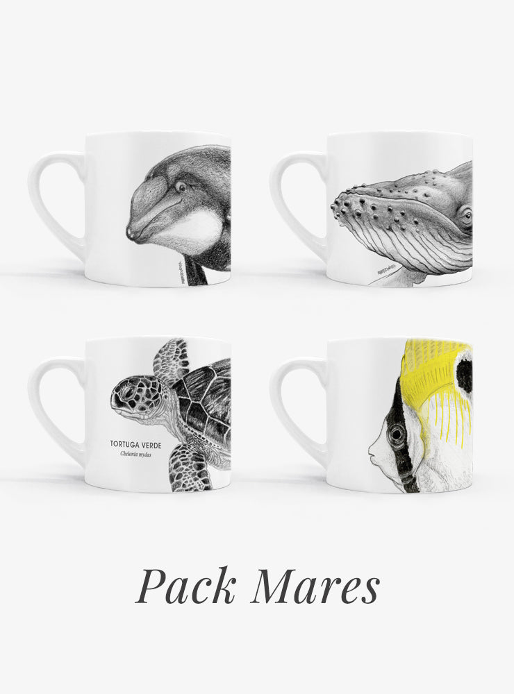 set 4 tazas diseño fauna marina Chile
regalo set tazas ballena jorobada delfín tortuga verde Chile
set tazas fauna marina costas Chile regalo hogar
regalo Navidad set tazas fauna marina Chile
set tazas ilustración fauna marina sustentable Chile