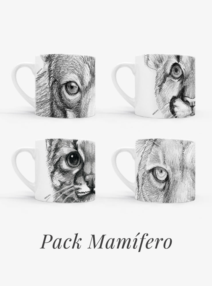 set 4 tazas diseño mamíferos nativos Chile
regalo set tazas güiña puma zorro culpeo Chile
set tazas fauna mamíferos Chile regalo hogar
regalo Navidad set tazas mamíferos Chile
set tazas ilustración fauna mamíferos sustentable Chile