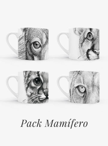 set 4 tazas diseño mamíferos nativos Chile
regalo set tazas güiña puma zorro culpeo Chile
set tazas fauna mamíferos Chile regalo hogar
regalo Navidad set tazas mamíferos Chile
set tazas ilustración fauna mamíferos sustentable Chile