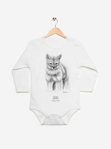 pilucho manga larga bebé diseño zorro cachorro Chile
ropa bebé manga larga con cría zorro culpeo Chile
pilucho algodón PIMA peruano zorro cachorro andino
regalo recién nacido zorro cachorro pilucho Chile
ropa bebé familia zorro culpeo Chile manga larga