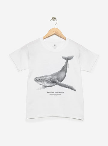 polera infantil manga corta diseño ballena jorobada Chile
ropa niño con cetáceo majestuoso costas Chile
polera algodón niño ballena jorobada Chile
regalo niño conservación ballena jorobada Chile
ropa infantil fauna marina Chile manga corta