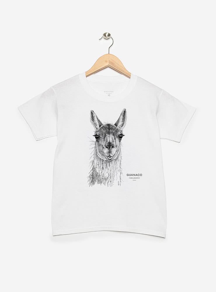 polera infantil manga corta diseño guanaco Patagonia Chile
ropa niño que apoya conservación guanaco Yastay
polera algodón niño camélido patagónico Chile
regalo niño conservación guanaco Chile impacto social
ropa infantil fauna patagónica Chile con propósito