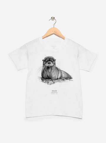 polera infantil manga corta diseño huillín Chile
ropa niño con nutria río en peligro extinción Chile
polera algodón niño especie amenazada Chile
regalo niño conservación huillín Chile
ropa infantil fauna en peligro extinción Chile