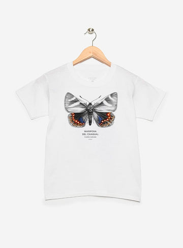 polera infantil manga corta diseño mariposa del chagual Chile
ropa niño con insecto endémico Chile manga corta
polera algodón niño mariposa chagual Chile
regalo niño conservación mariposa del chagual Chile
ropa infantil fauna insectos endémicos Chile manga corta