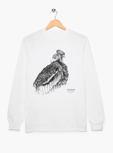 polera manga larga diseño cóndor de los Andes Chile
ropa con ave voladora más grande del mundo manga larga
polera algodón unisex cóndor andino Chile manga larga
regalo con cóndor símbolo nacional Chile manga larga
