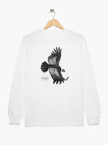 polera manga larga diseño cóndor volando Chile
ropa con ave voladora más grande mundo en vuelo manga larga
polera algodón unisex cóndor andino vuelo manga larga
regalo con cóndor volando símbolo nacional Chile
ropa conservación cóndor Chile manga larga entretiempo