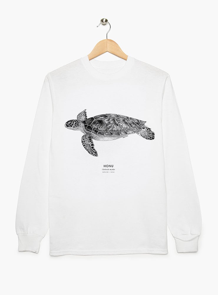 polera manga larga diseño tortuga verde Chile
ropa con tortuga marina nativa Chile manga larga
polera algodón unisex tortuga verde Chile manga larga
regalo conservación tortuga verde Chile manga larga
ropa fauna marina Chile manga larga entretiempo