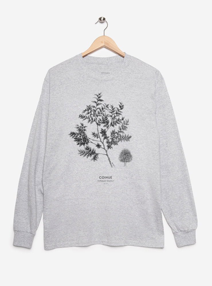 polera manga larga diseño coihue Chile
ropa con árbol nativo bosque valdiviano Chile manga larga
polera algodón unisex coihue bosque sur Chile manga larga
regalo con coihue árbol nativo Chile manga larga
ropa conservación bosque valdiviano Chile manga larga