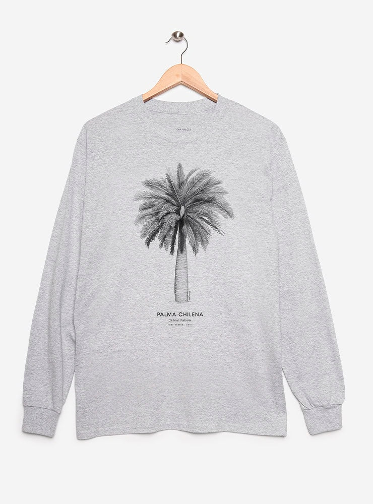 polera manga larga diseño palma chilena Chile
ropa con árbol nacional Chile manga larga
polera algodón unisex flora endémica Chile
regalo con palma chilena árbol milenario Chile
ropa liviana flora nativa Chile entretiempo