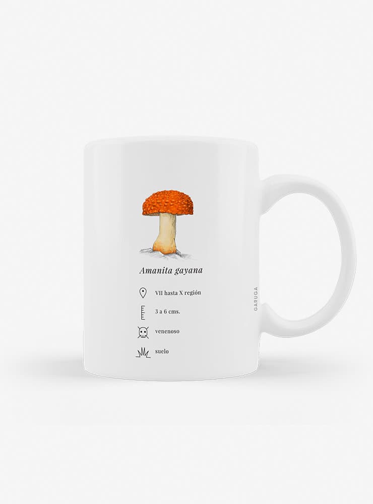 tazón cerámica diseño amanita gayana Chile 330ml
regalo con amanita gayana hongo endémico Chile
tazón apto microondas lavavajillas amanita gayana
regalo Día de la Madre tazón amanita gayana Chile
tazón fungi endémico bosque nativo Chile
