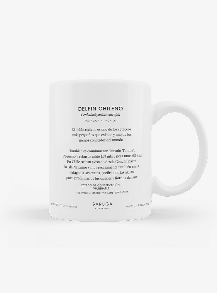 tazón cerámica diseño delfín chileno Chile 330ml
regalo con delfín chileno cetáceo endémico Chile
tazón apto microondas lavavajillas delfín chileno
regalo Día de la Madre tazón delfín chileno Chile
tazón fauna marina austral endémica Chile